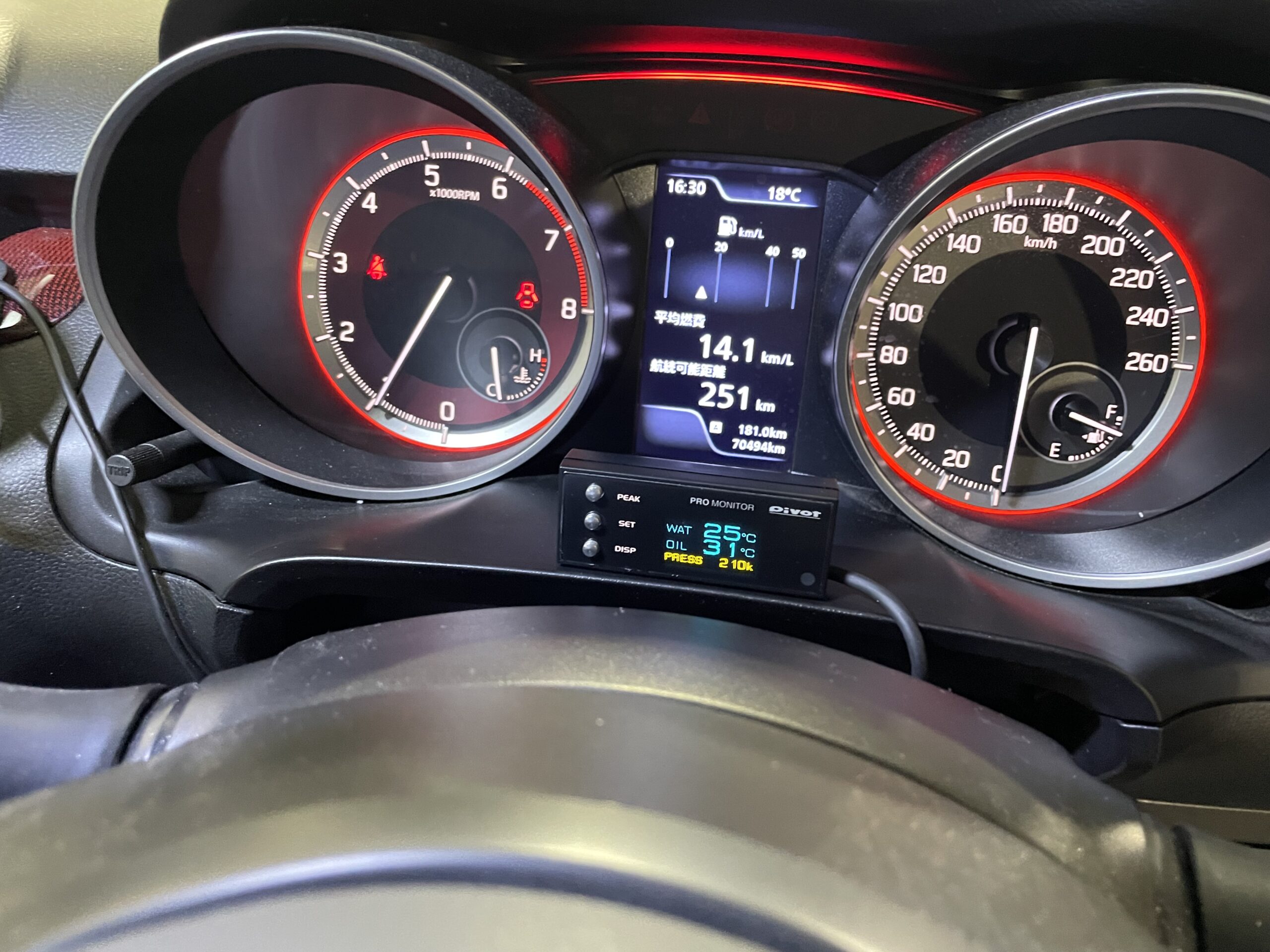 ZC33Sスイフトスポーツ pivotモニター
