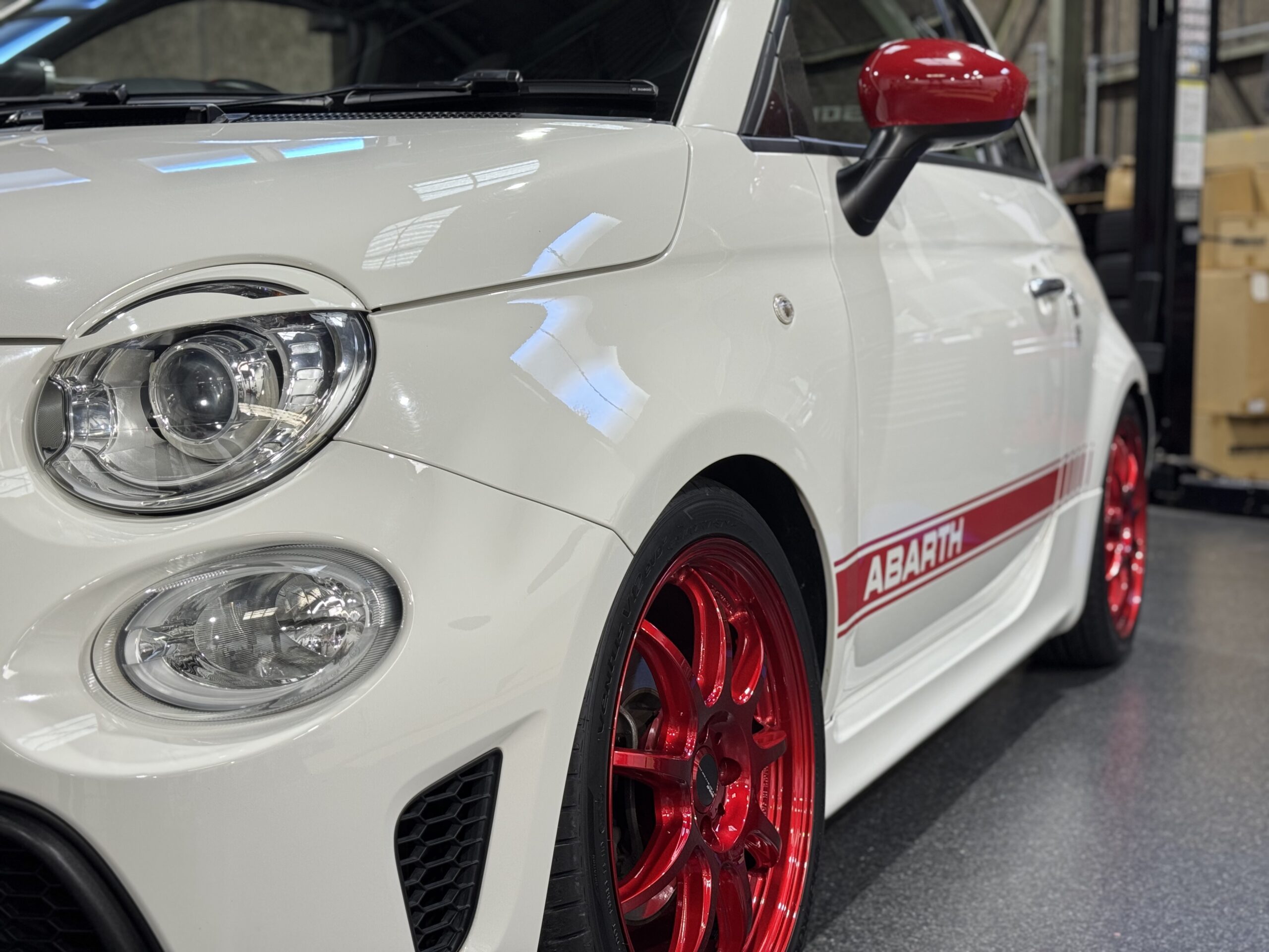 ABARTH595 BLITZ DAMPER ZZ-Rピロアッパー仕様取付け