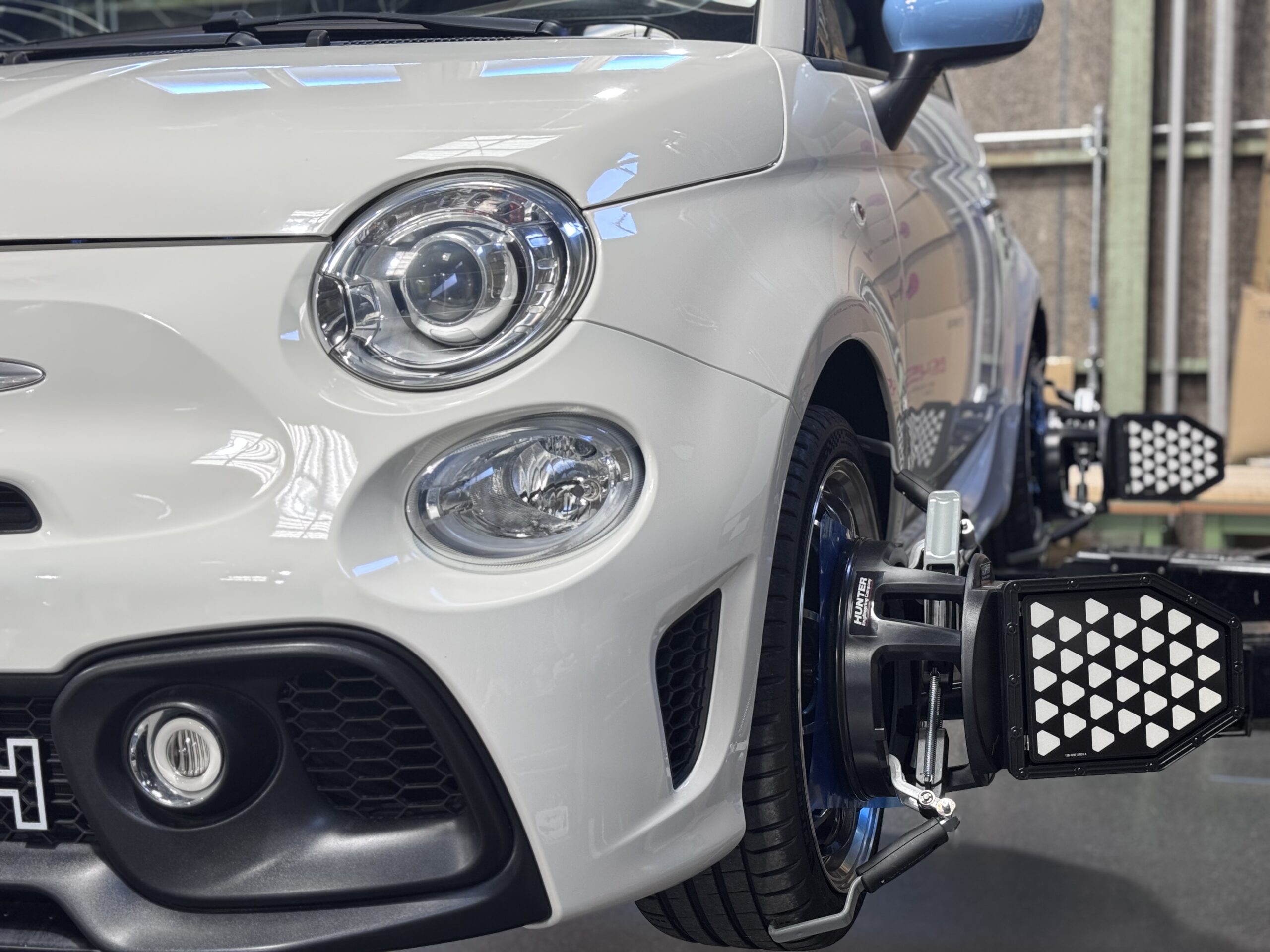 ABARTH595 エンジンオイル交換&アライメント調整