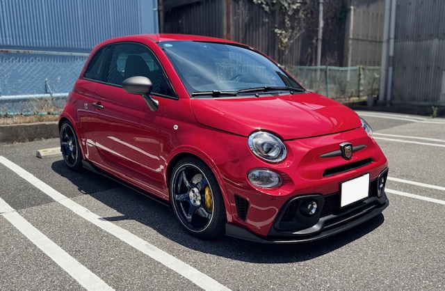 ABARTH695にエアロ、ブーストメーター取付け