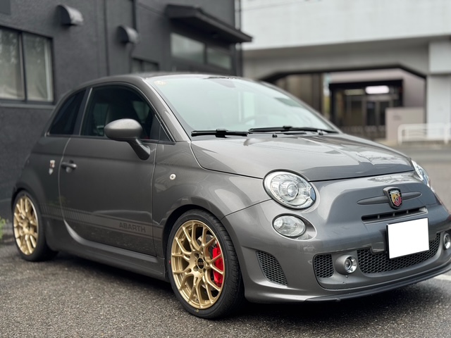 ABARTH595でエンジンルームカスタマイズ・エンジンオイル交換